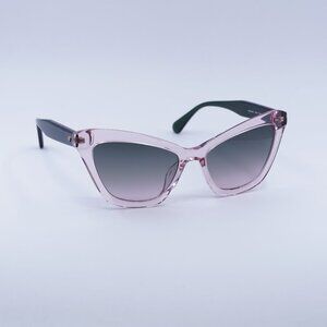 Kate Spade AMELIE/G/S 035J JP Sunglasses Pink Cat Eye Frame, Green Lenses